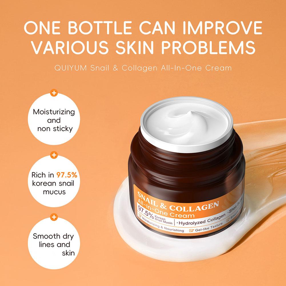 Snail Cream Gel - Zestaw do pielęgnacji twarzy Quiyum Snail