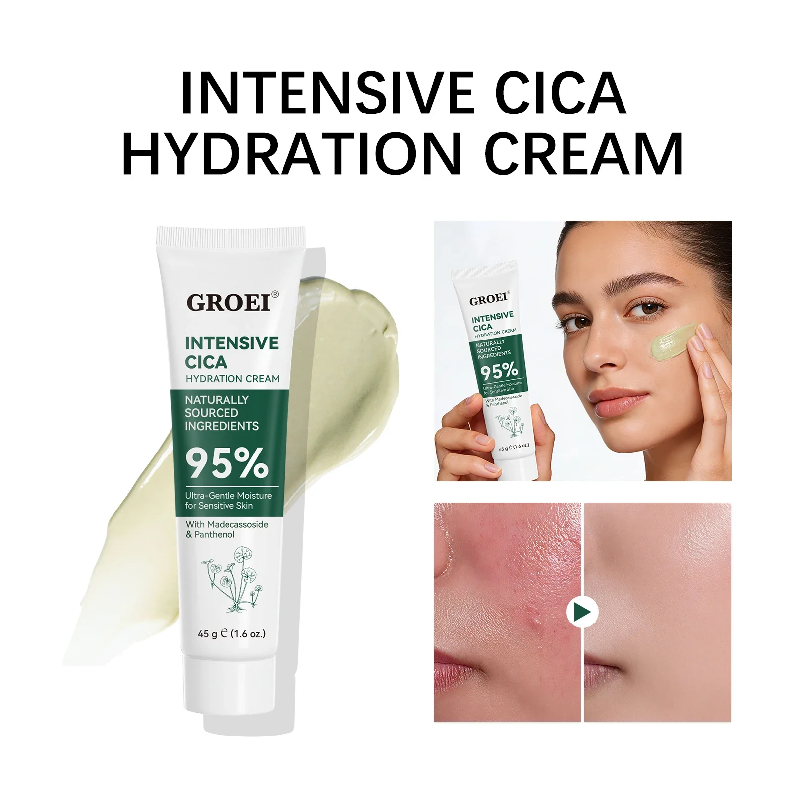 GROEI Krem nawilżający z trawą – Skincare Glow Glowing recenzja i cena