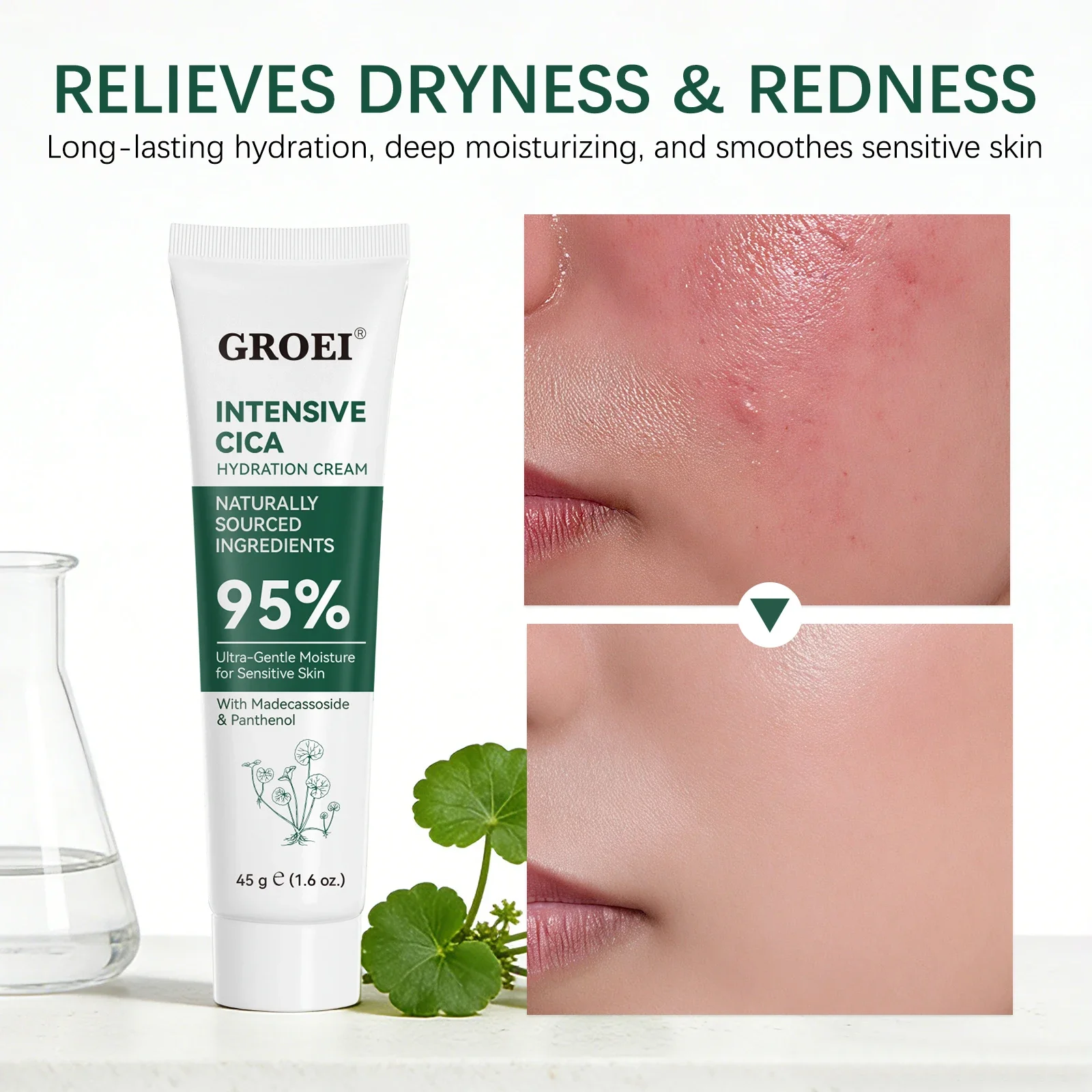 GROEI Krem nawilżający z trawą – Skincare Glow Glowing recenzja i cena