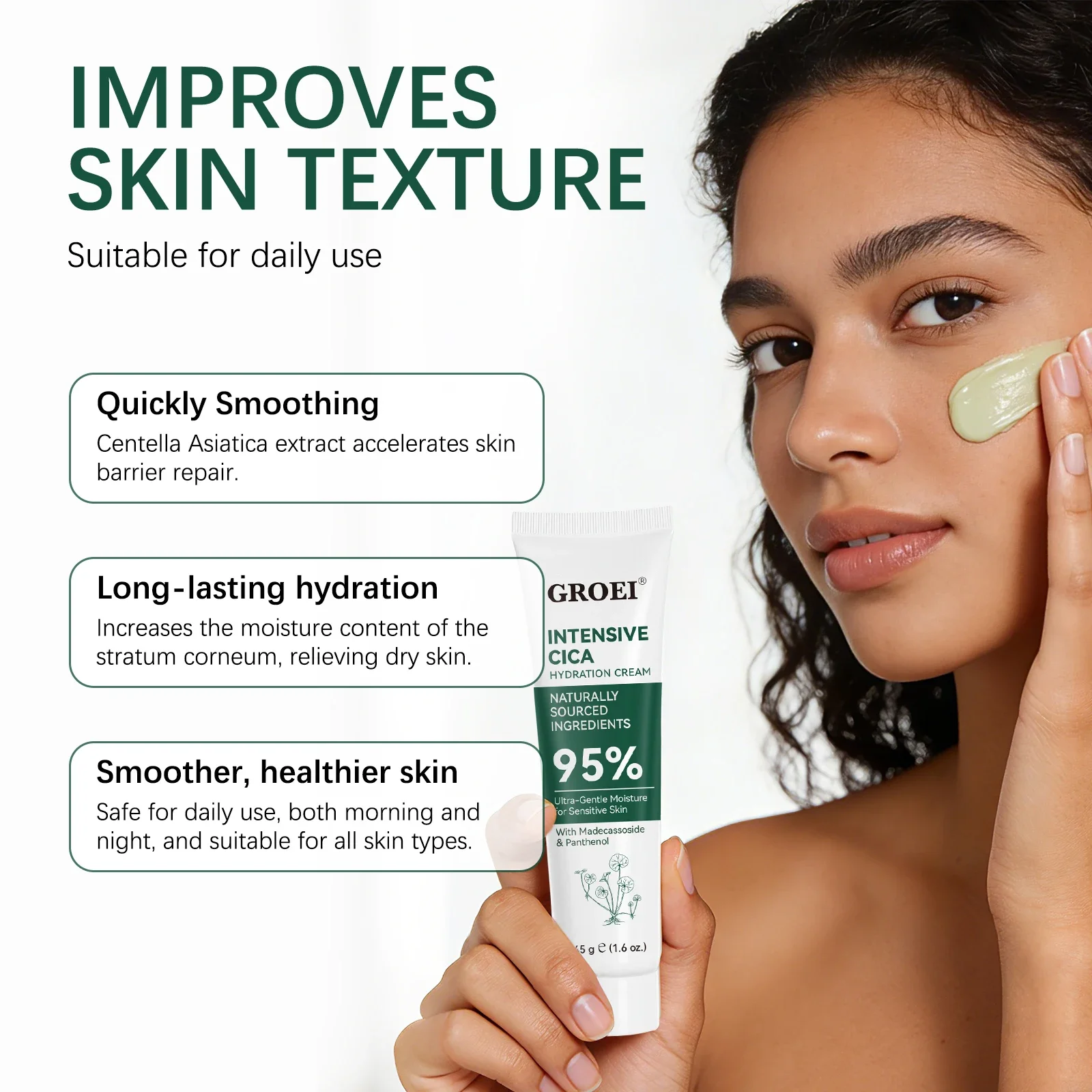 GROEI Krem nawilżający z trawą – Skincare Glow Glowing recenzja i cena